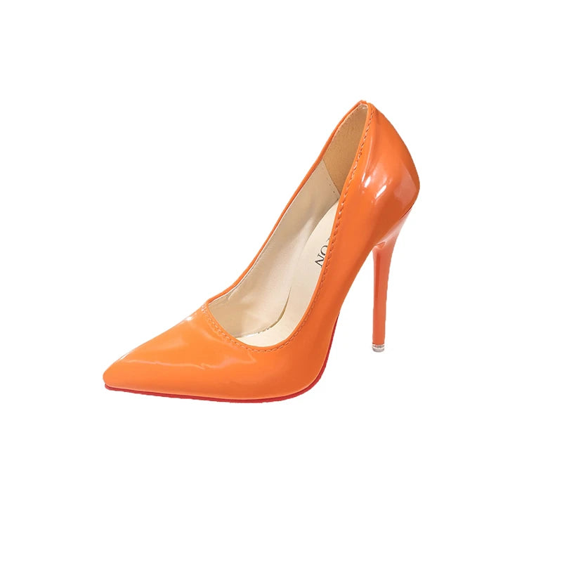 Women Pumps 2025 New Soft Leather High Heels Shoes for Women Fashion Pointed Toe Slip on Candy Colors Wedding High Heels Women