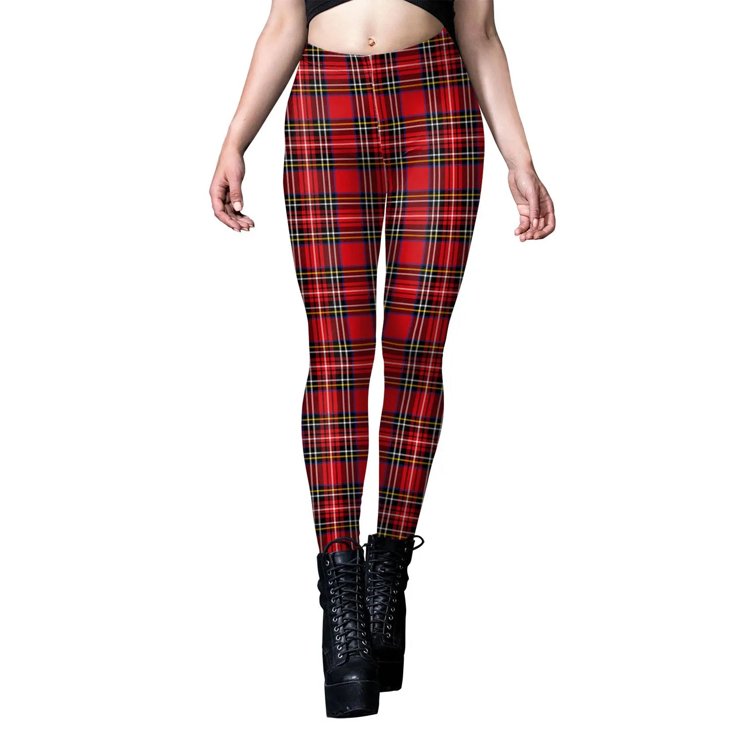 Happy Christmas Red Striped Plaid Print Women Leggings Sexy Soft Elasticity Pants Fitness Workout Xmas Party Leggings