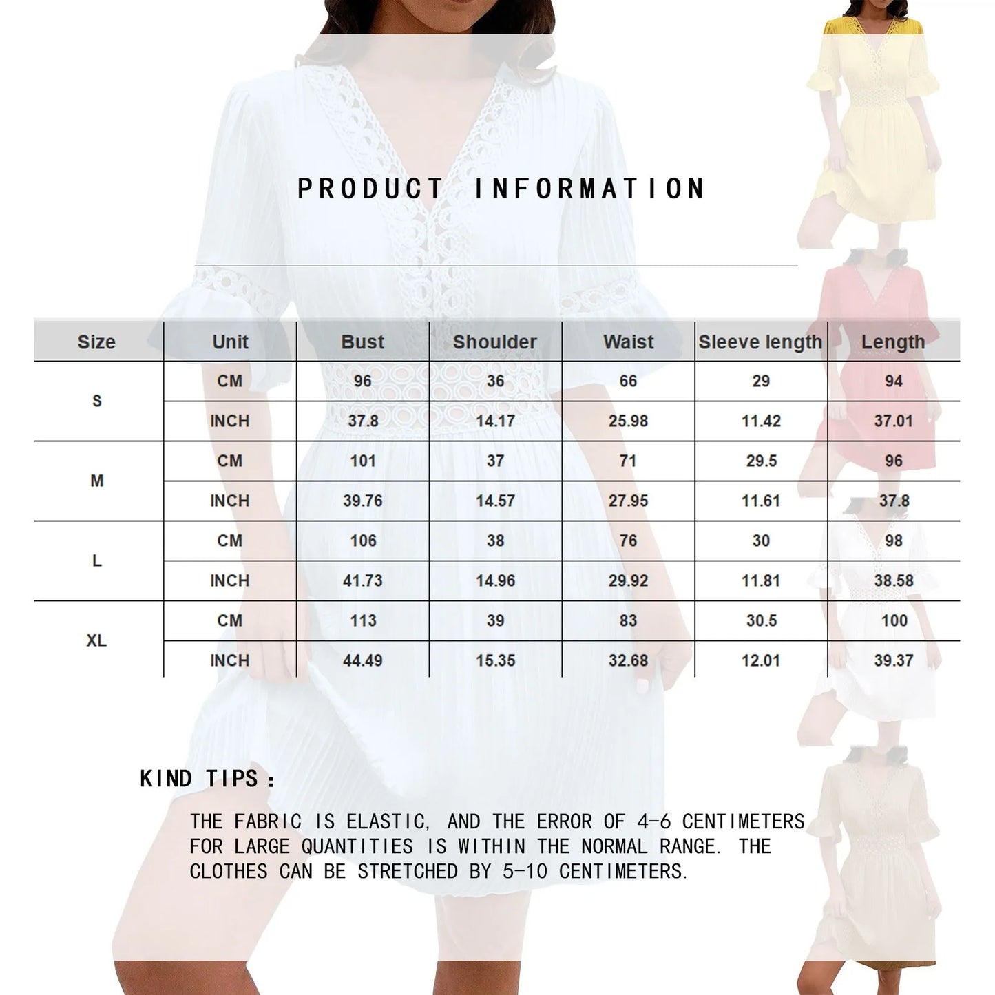 Women Sexy V Neck Flying sleeve Mini Dress Summer Hollow Embroidery Lace Patchwork Party Dress Casual Loose Beach A-Line Dress