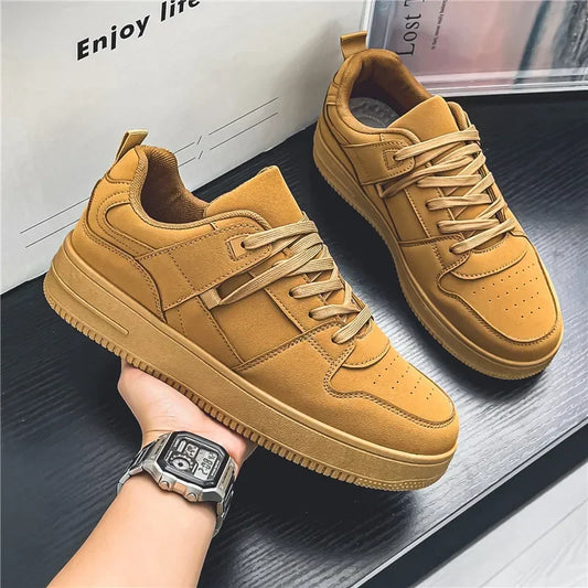 2025 Khaki Air Force Flat Shoes Comfortable in All Seasons Breathable Versatile Men's Casual Shoes High-end Luxury Sneakers Man