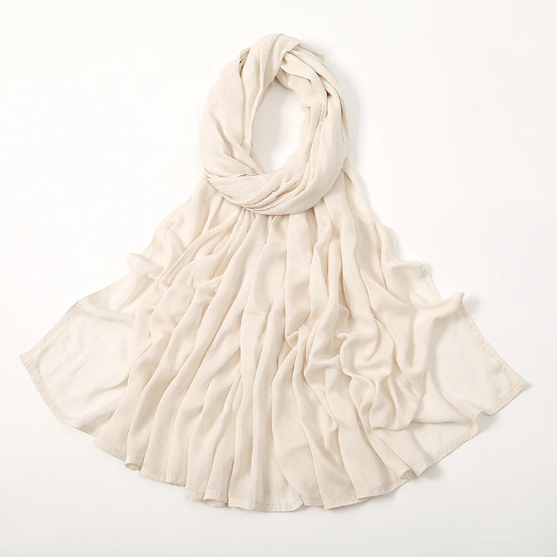 Fashion Modal Hijab Rayon Cotton Shawls Muslim Hijabs For Women Plain Scarf Big Size Headscarf Islamic Turban Headband 190*85cm