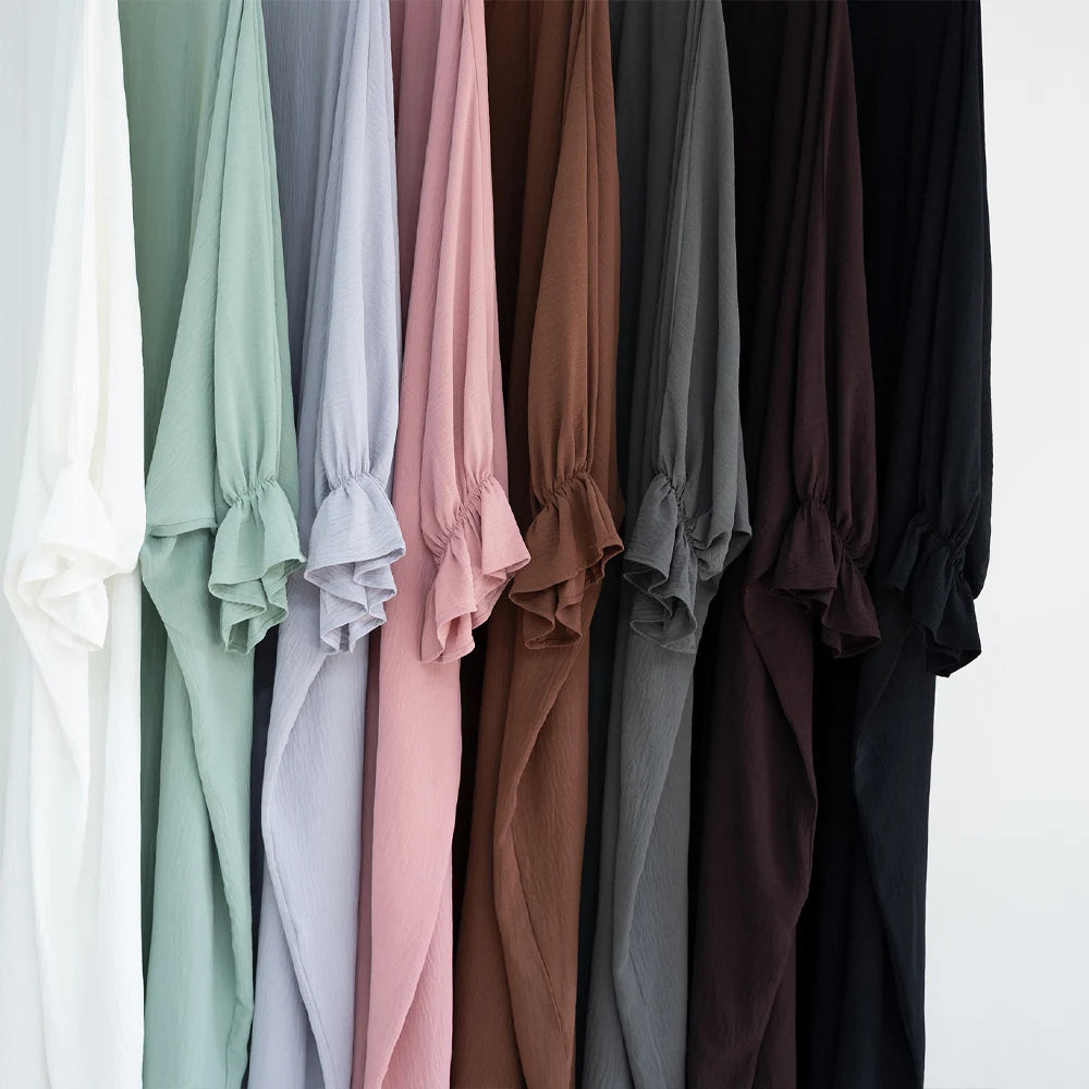 Sweet Abaya and Shawl Scarf Set for Muslim Women, Butterfly Oversized Long Dress, Modest Hijabi Robe, Islamic Clothing, Ramadan