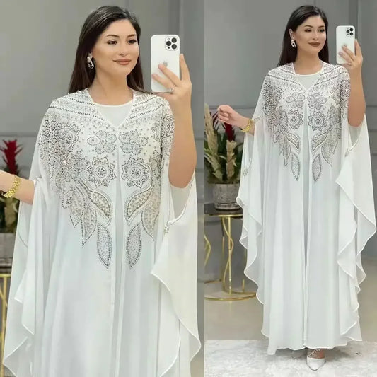 Abayas For Women Dubai Luxury 2025 Chiffon Boubou Muslim Fashion Dress Caftan Marocain Wedding Party Occasions Djellaba Femme