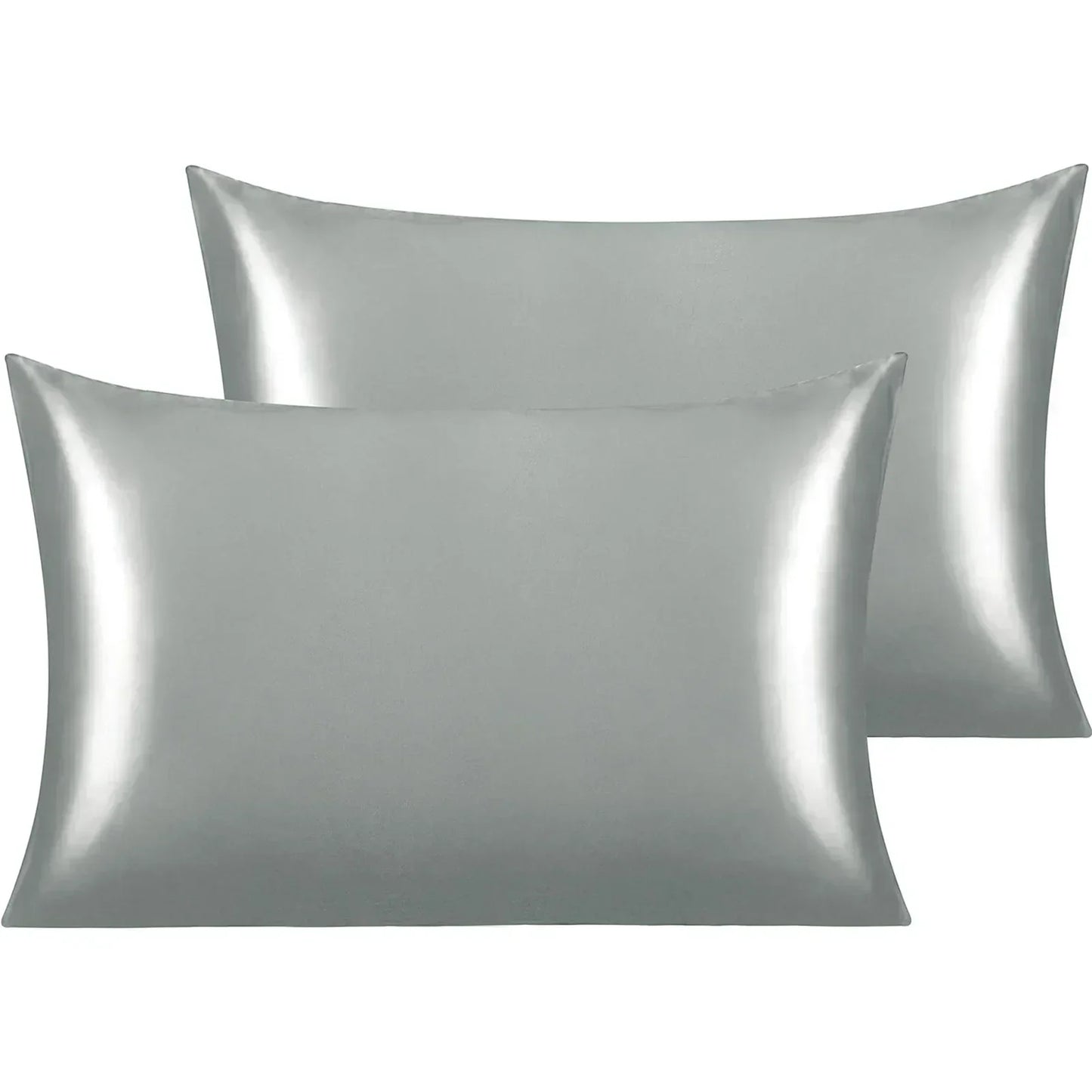 2 Pack Satin Pillowcase for Hair and Skin Super Soft and Cooling Similar to Silk Pillow Cases with Envelope Closure Home Textile