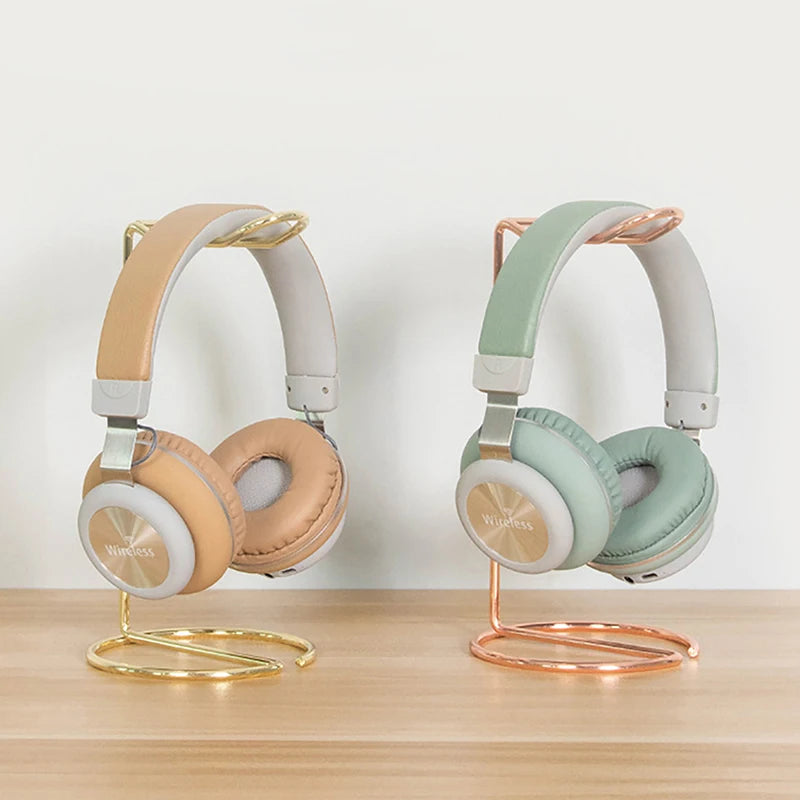 1pc Iron Line Headphone Stand Metal Support Headset Stand Rack Cute Bluetooth Wireless Headphones Holder Support Gamer Helmet