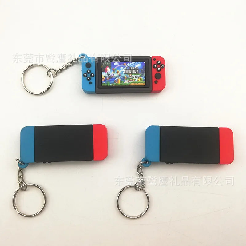 Super Mario Bros Switch Game Console Keychain Children's Schoolbag Car Key Pendant Ring Holder Trinkets Accessory Jewelry Gifts
