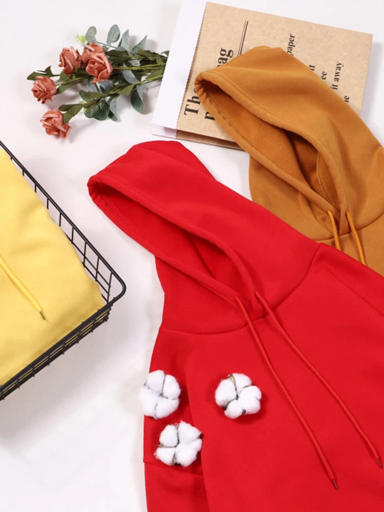 Leopard Print Heart Printed Clothes Women Vintage Pocket Streetwear Hip Hop Autumn Hoodies All-Match Comfortable Female Pullover