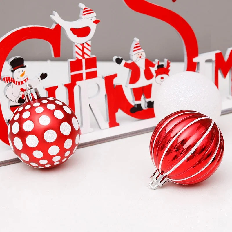 Christmas Decorations Painted Christmas Ball Suit Christmas Tree Wedding Party Home Decoration 6cm/30pcs