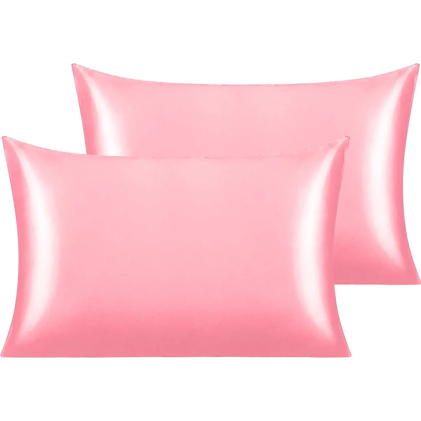 2 Pack Satin Pillowcase for Hair and Skin Super Soft and Cooling Similar to Silk Pillow Cases with Envelope Closure Home Textile