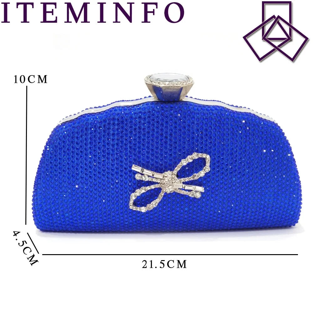 Newest INS Style Blue Color Elegant High Heels Nigeria Popular Design African Ladies Shoes Matching Bag Set