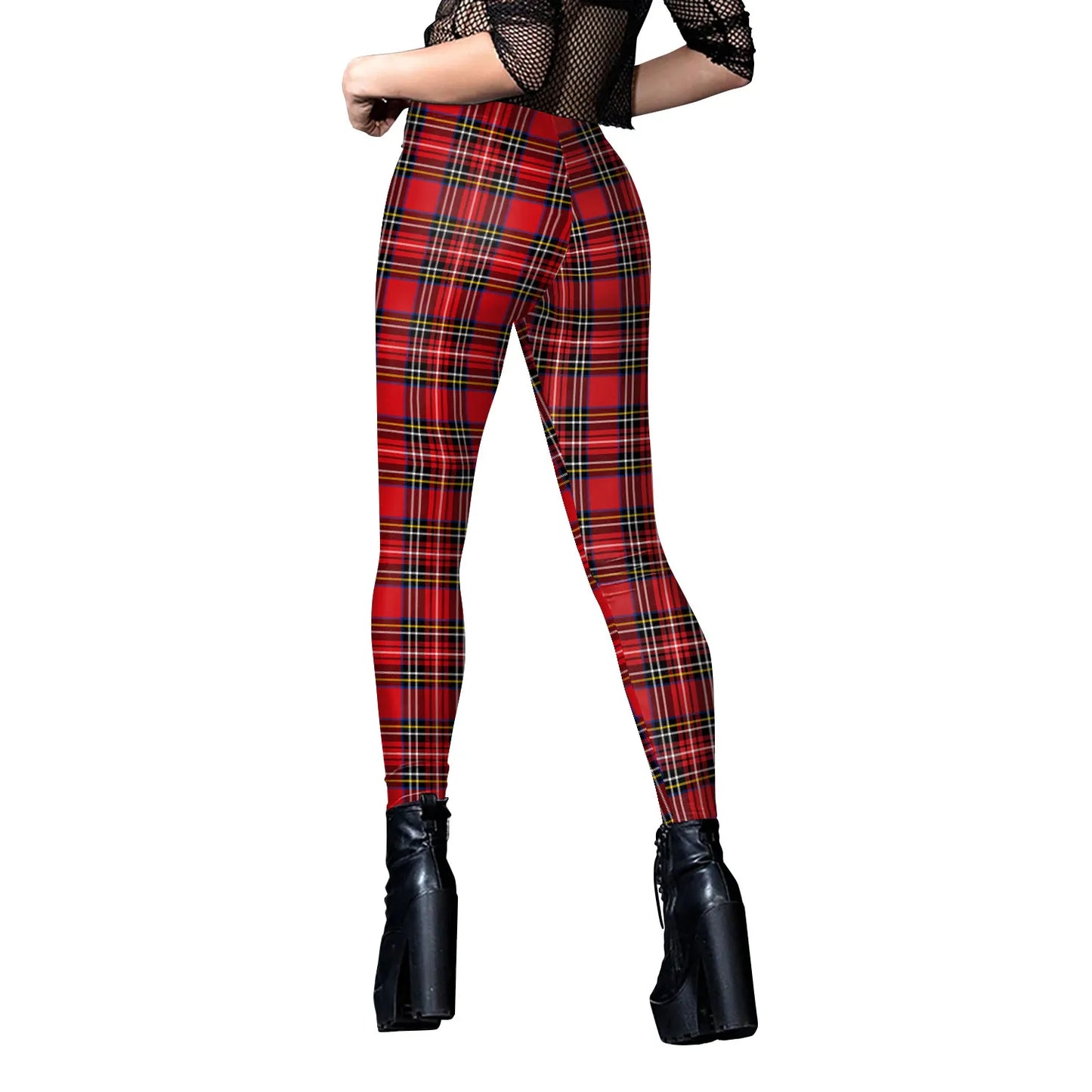 Happy Christmas Red Striped Plaid Print Women Leggings Sexy Soft Elasticity Pants Fitness Workout Xmas Party Leggings