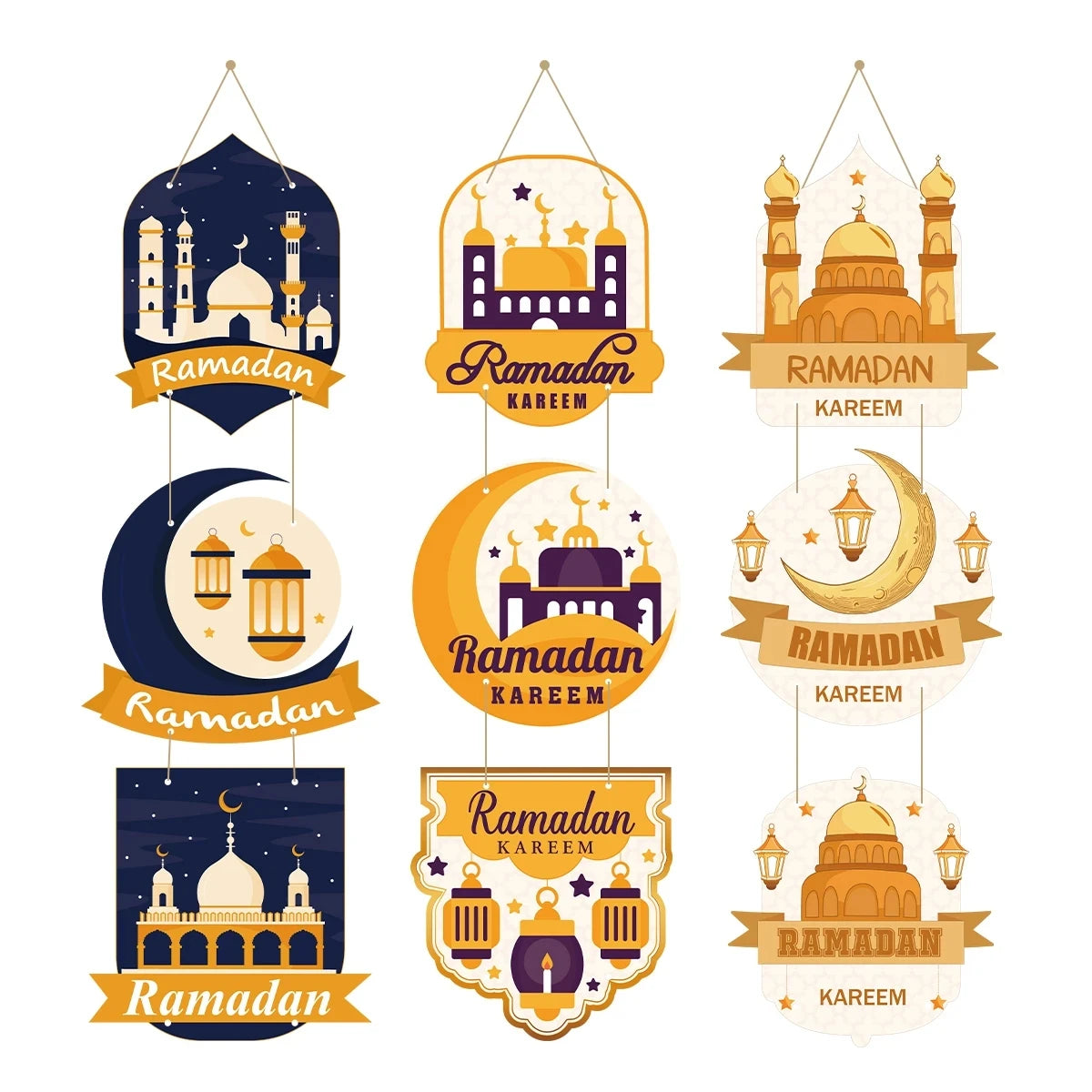 EID Mubarak Roll Stickers Ramadan Kareem Gifts Packaging Seal Stickers Islam Muslim Festival Party Decor EID Gift Labels
