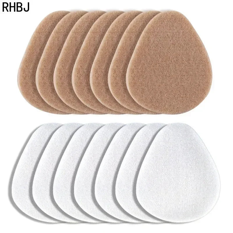 16pcs=8pairs Self-adhesive Felt Front Palm Pad Relieve Foot Pain High Heels Cushion Anti-slip-wear Reduce Pressure Heel Pad Care