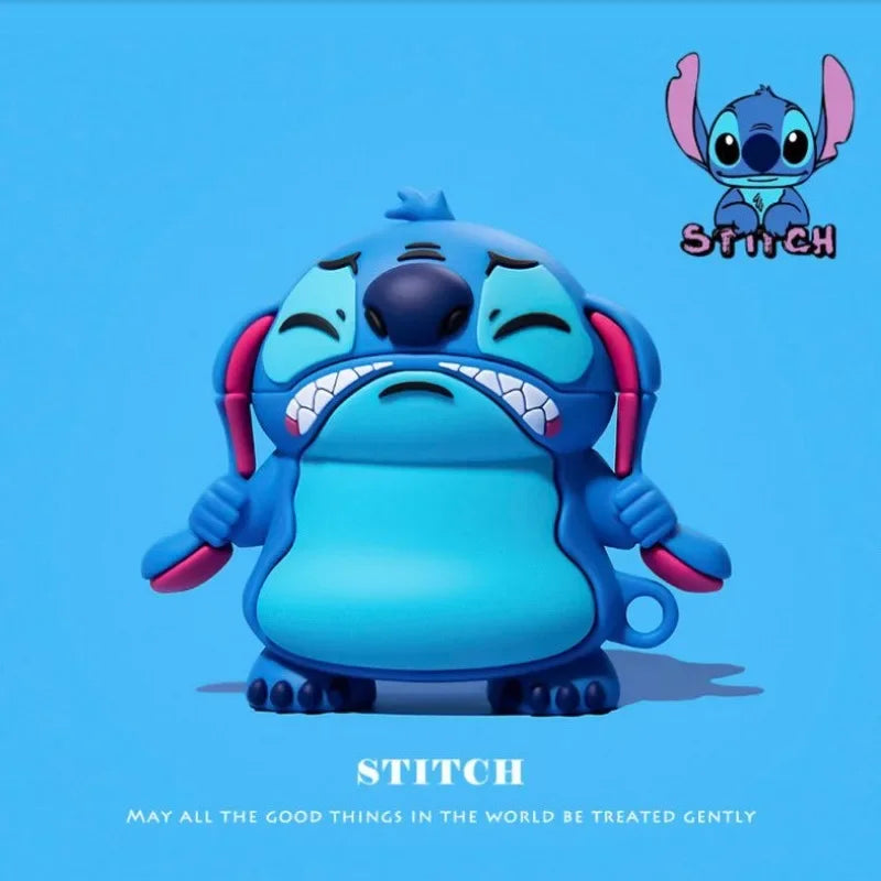 Disney 3D Angry Stitch Cover for Apple AirPods 1 2 3 3rd Case for AirPods Pro Case Cute Cartoon Earphone Case Accessories Gift