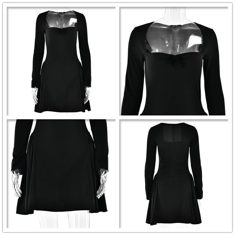 Avrilyaan Square Neck Sexy A-line Dress Women Elegant Evening Party Dress Strapless Slim Bodycon Mini Summer Dress Vestidos