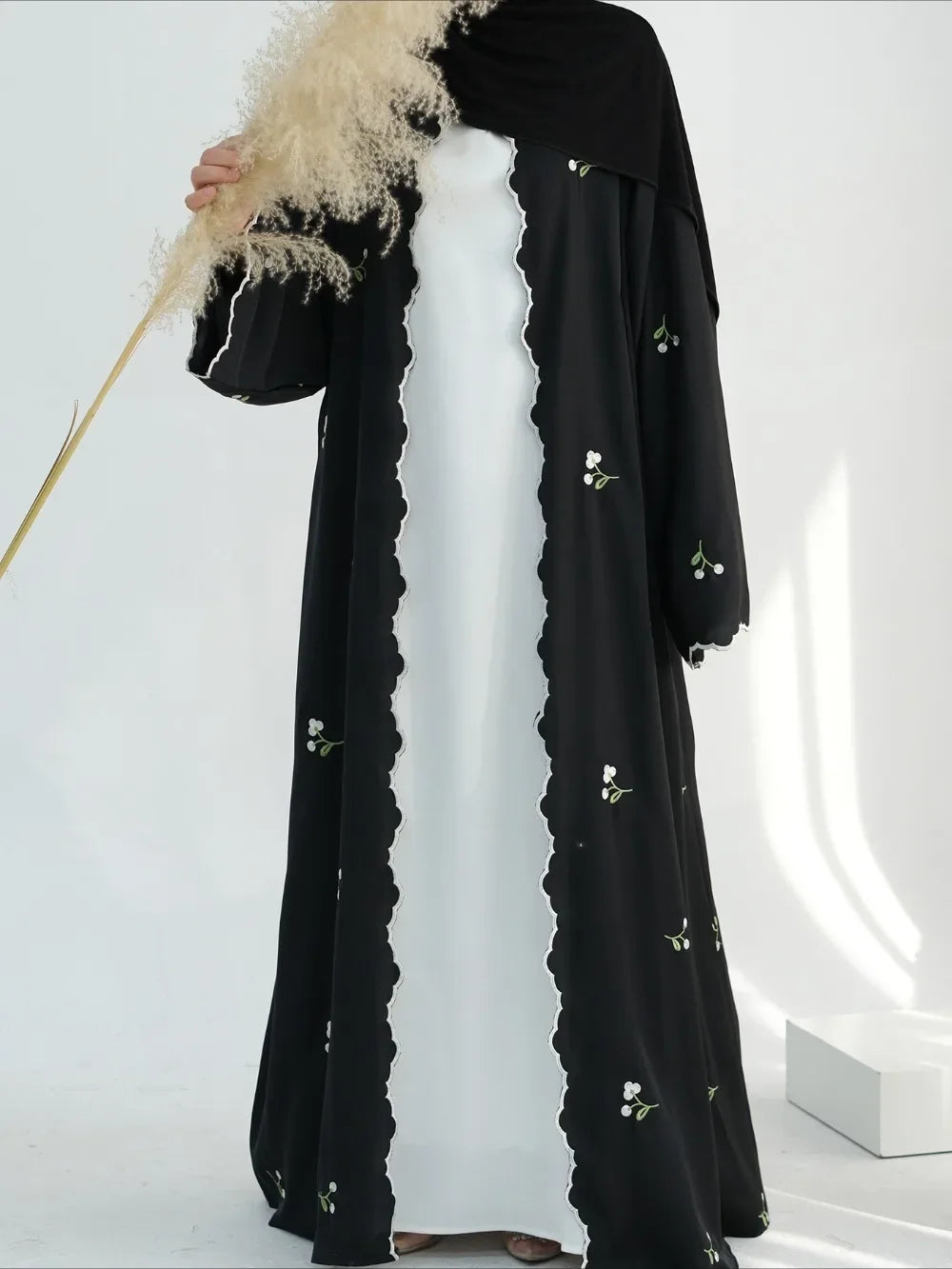 Eid Muslim Abaya for Women Embroidery Cardigan Dresses Abayas Ramadan Morocco Dubai Jalabiya Kaftan Vestidos Arab Long Robe