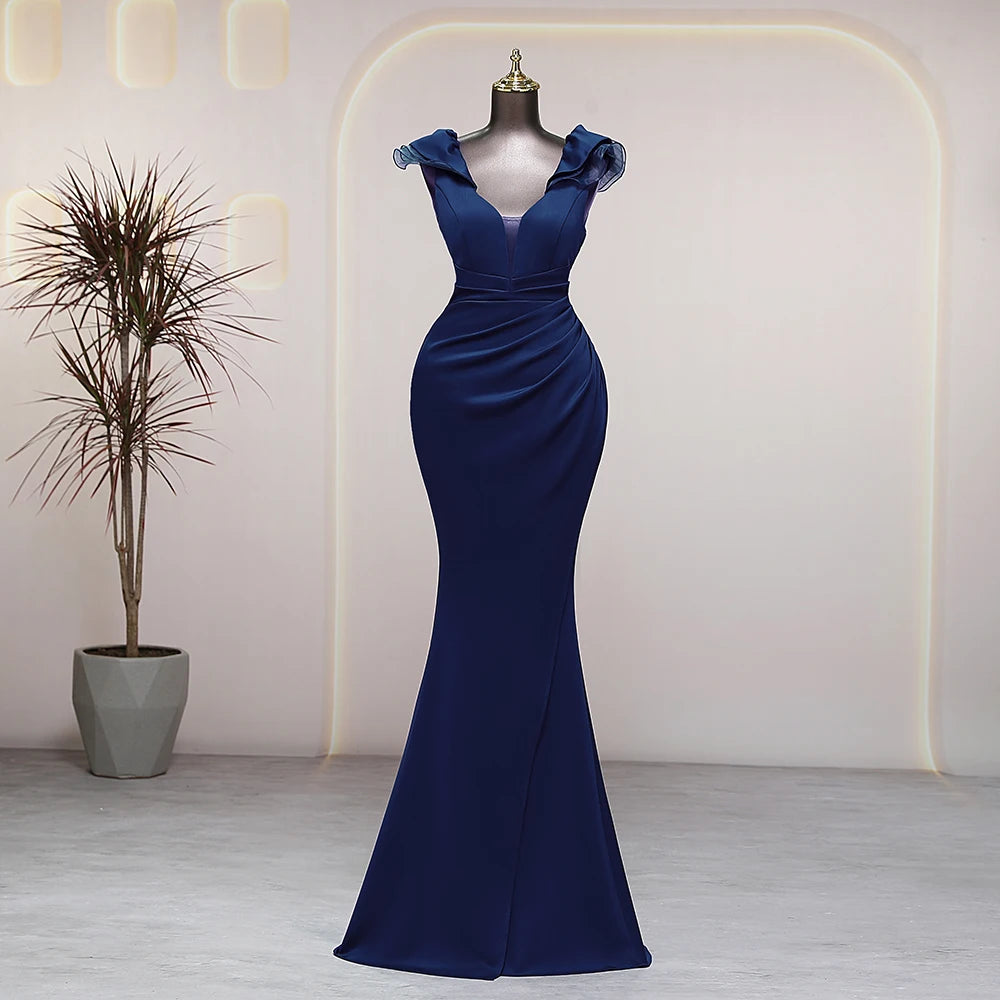 Elegant V-neck candy color pink prom dress luxury evening dresses wedding party dress formal occasion dresses special events