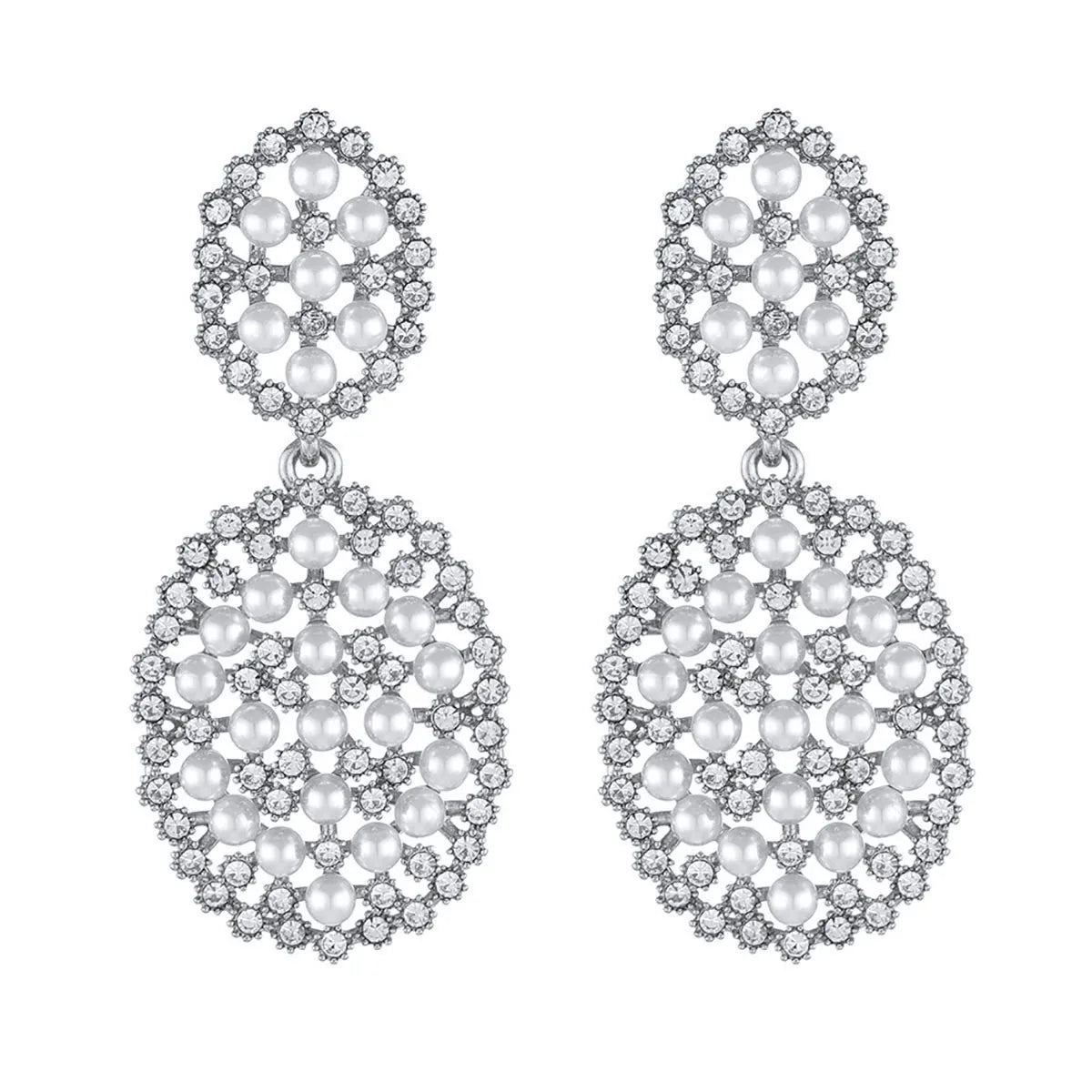 Classic Crystal Wedding Drop Earring for Women Elegant Hanging Long Dangle Earrings Nightclub Party Dress Accessories