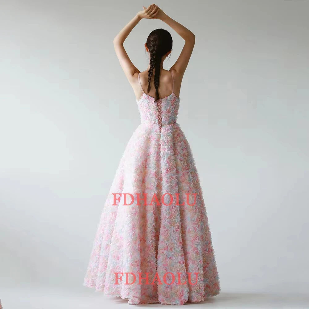 Customized Square Collar Simple Pleat Beauty Bride Wedding Party Dress Strapless Korea Photography Evening Dresses for Women