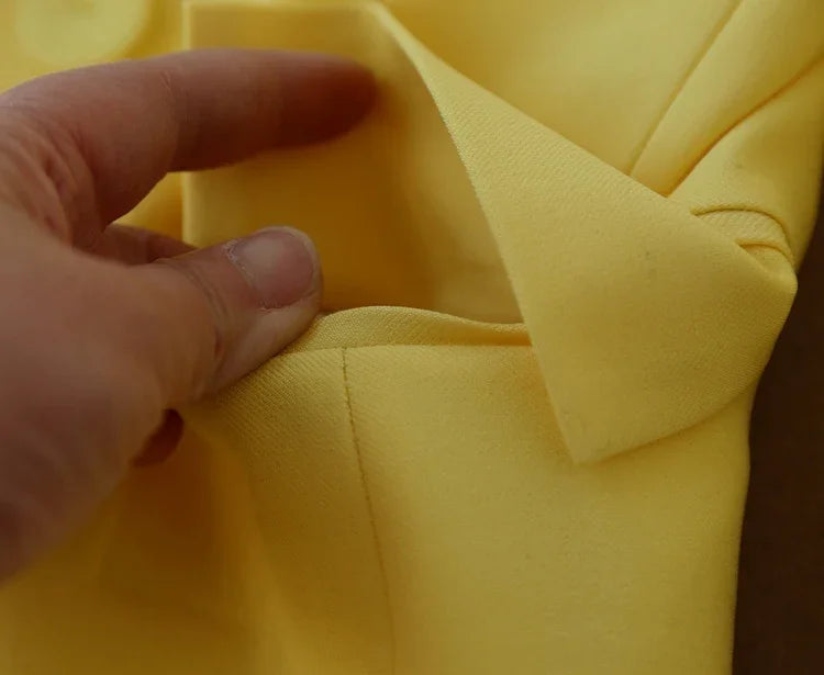 High-quality European and American Fashion Brand New Spring Suit Female Long-sleeved Suit High Waist Wide Leg Pants