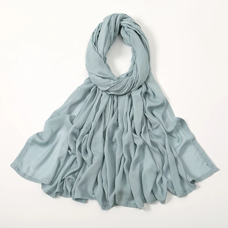 Fashion Modal Hijab Rayon Cotton Shawls Muslim Hijabs For Women Plain Scarf Big Size Headscarf Islamic Turban Headband 190*85cm
