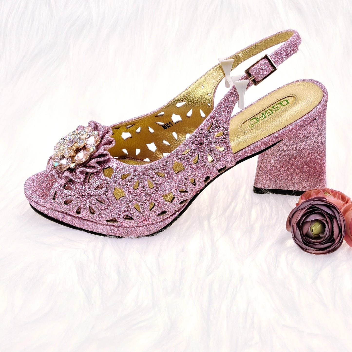 African Fashion Evening Shoes and Bag Italian Design Women's Shoes New Style High Heels Comfortable Women's Shoes and Bag Set