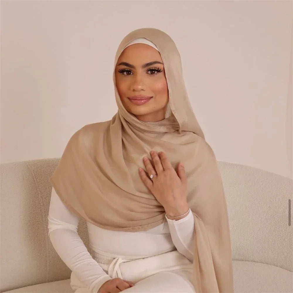 Fashion Modal Hijab Rayon Cotton Shawls Muslim Hijabs For Women Plain Scarf Big Size Headscarf Islamic Turban Headband 190*85cm