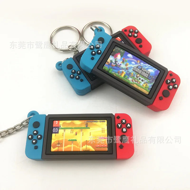 Super Mario Bros Switch Game Console Keychain Children's Schoolbag Car Key Pendant Ring Holder Trinkets Accessory Jewelry Gifts
