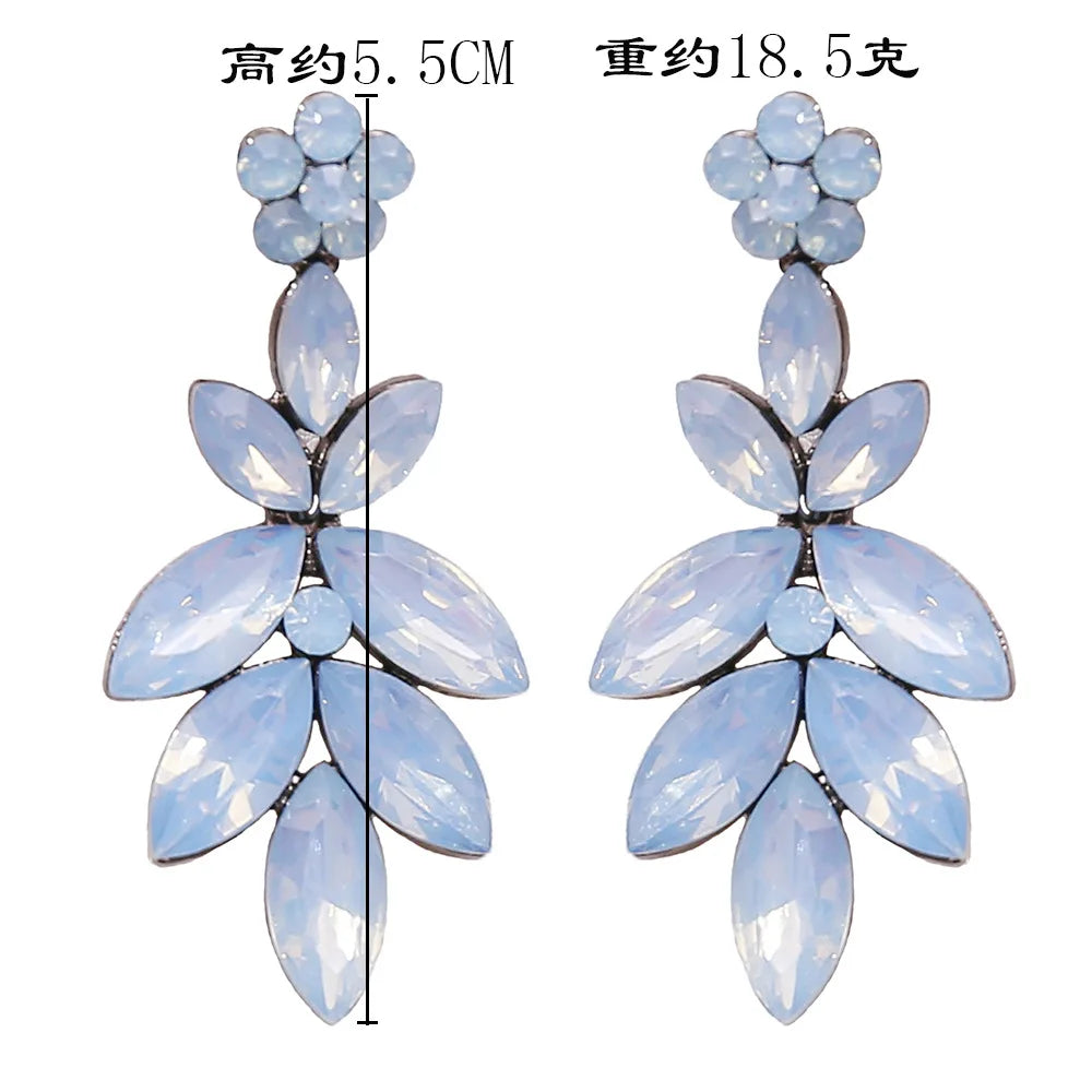 Vintage Black Metal Green Red Crystal Opal Tiara For Women Wedding Party Dress Elegant Queen Bridal Bride Crown