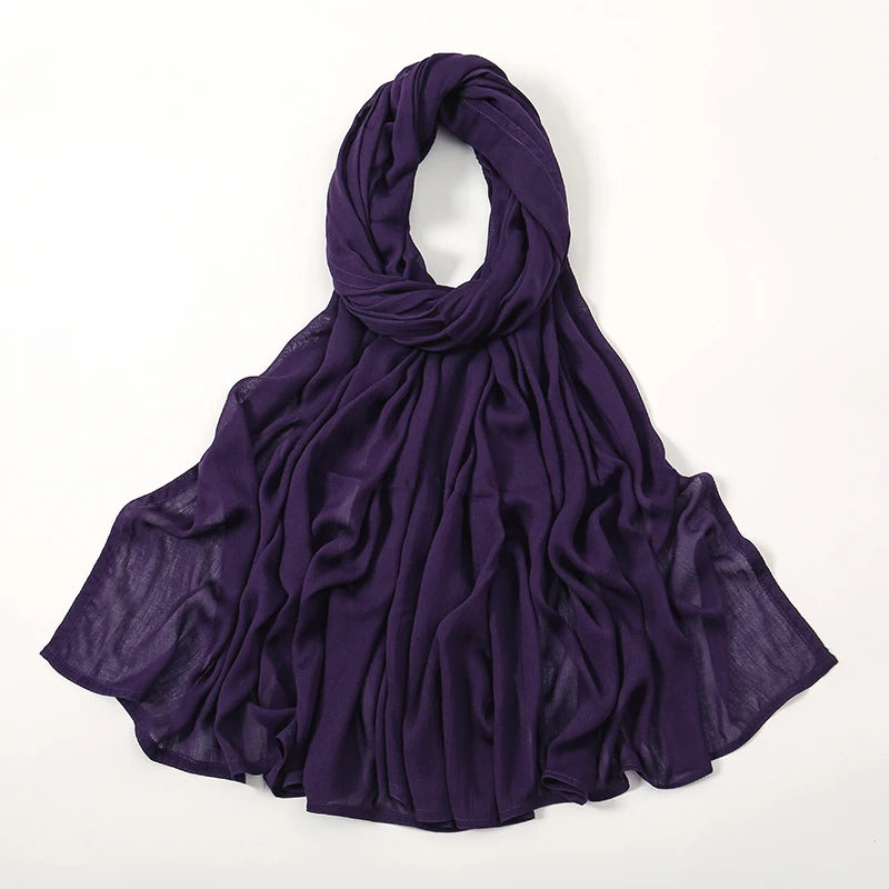 Fashion Modal Hijab Rayon Cotton Shawls Muslim Hijabs For Women Plain Scarf Big Size Headscarf Islamic Turban Headband 190*85cm