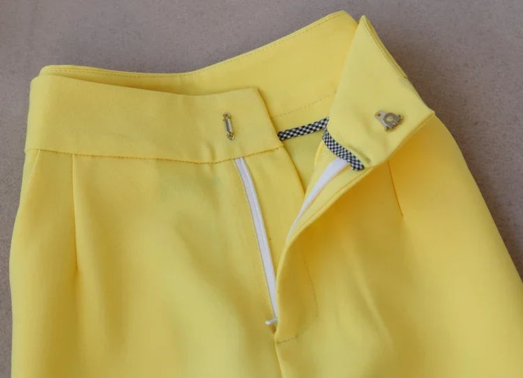 High-quality European and American Fashion Brand New Spring Suit Female Long-sleeved Suit High Waist Wide Leg Pants