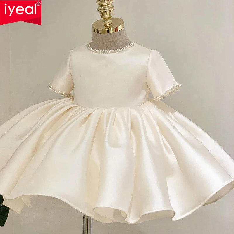 IYEAL 2025 Flower Girls Dresses Girls Princess Dress Baby Girl Birthday Wedding Party Clothing