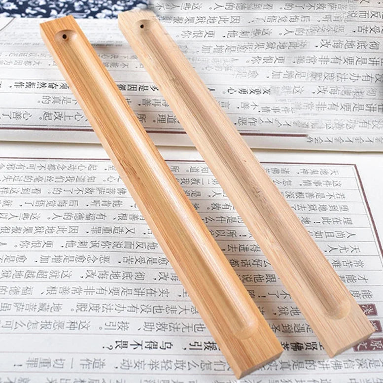 Wood Incense Stick Holder 3mm Hole Bamboo Wooden Line Incense Burner Holder Sandalwood Coil Base Home Decoration