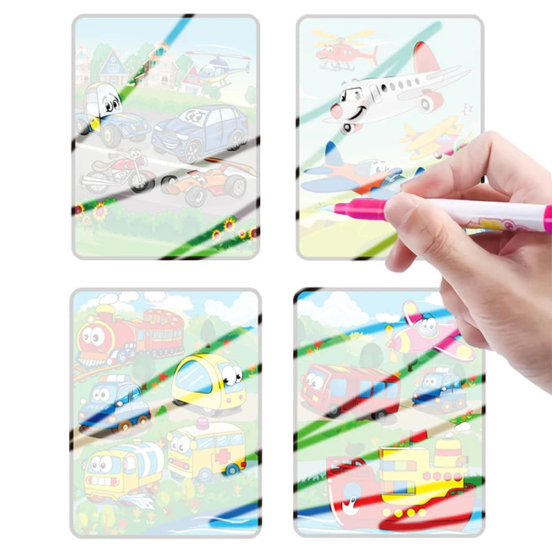 Reusable Book Water Painting Book Early Education Drawing Toys Gifts For Kid's Birthdays, Halloween, Christmas, and Easter