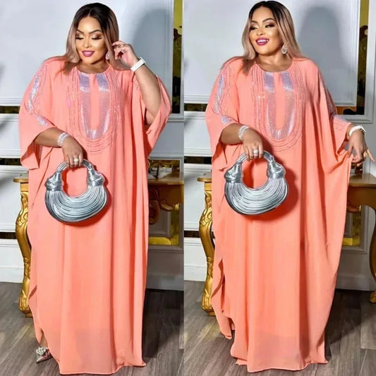 Abayas For Women Dubai Luxury 2025 Chiffon Boubou Muslim Fashion Caftan Marocain Wedding Evening Party Dresses African Clothes