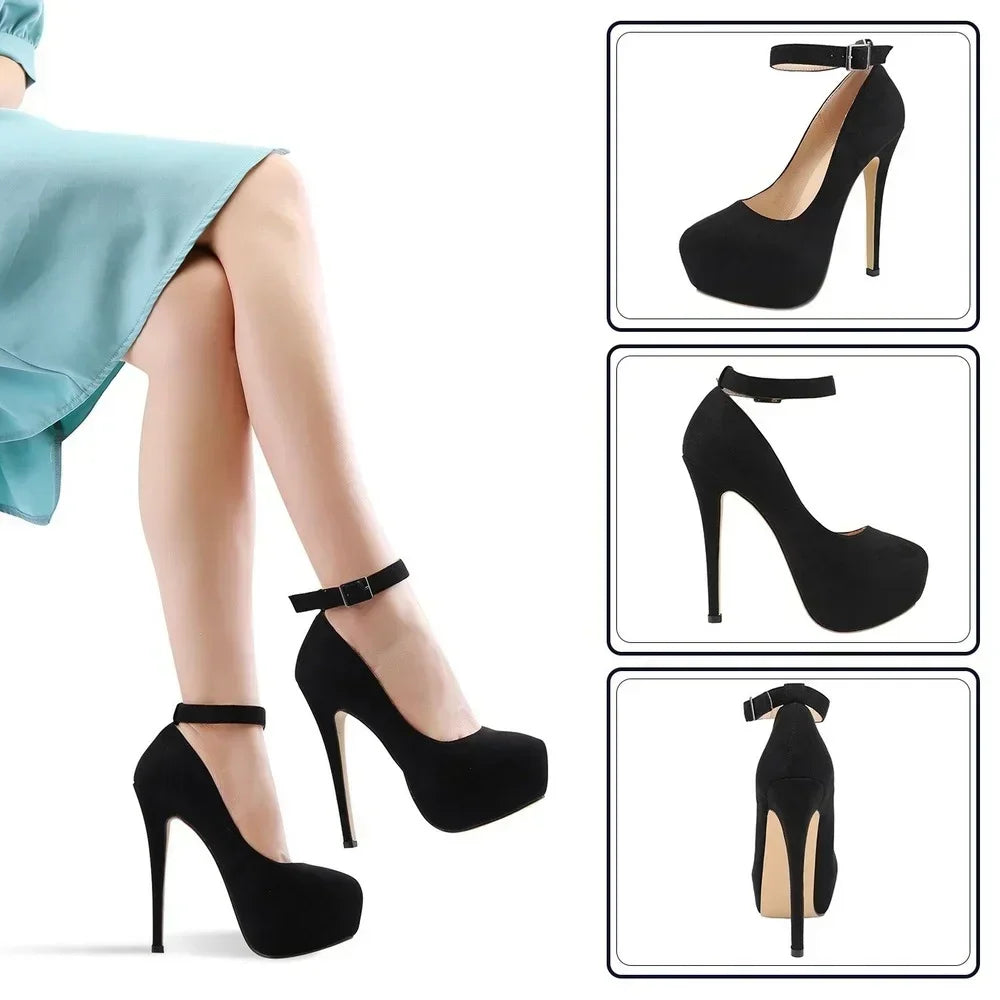 Cross-dresser Unisex Men's Pumps Fashion Peep Toe Platform 14cm Sexy Drag Queen High Heels Shoes Nightclub Stilettos Size 44