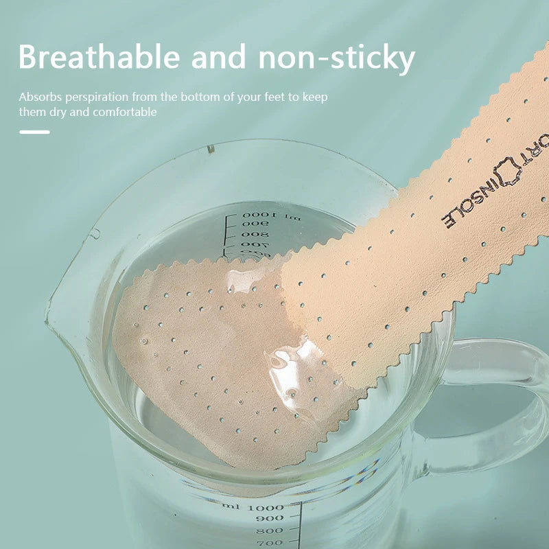 Summer Latex Cowhide Insoles Sandals High Heels Seven-point Pad Leather Half Pads Breathable Sweat-absorbing Deodorant for Woman