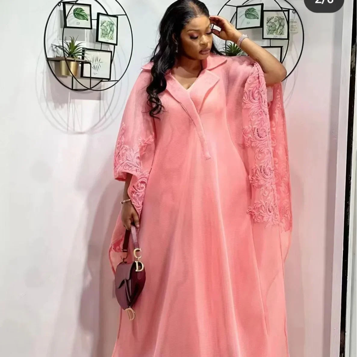 Elegant African Party Evening Dresses for Women African 3/4 Sleeve Plus Size Long Maxi Dress Gowns Dashiki Africa Clothing