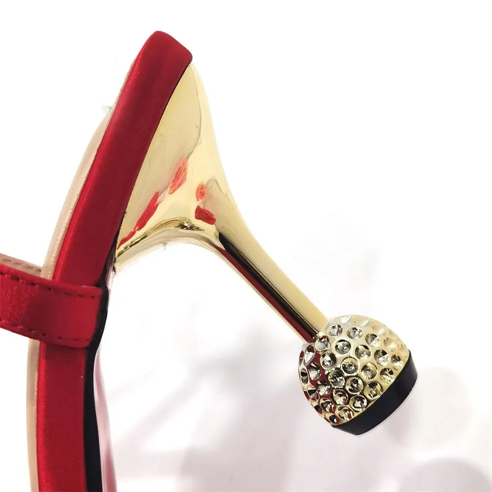 Spot Goods Red Color New Arrival Special Design Women Party Shoes Matching Bag Set For Luxury Wedding Party Women